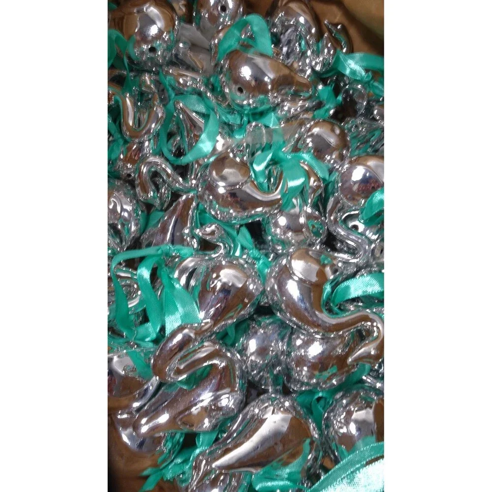 Jonathan Adler Silver Ornaments NWOT 30.00 IRRG LOT OF 12 PIECES